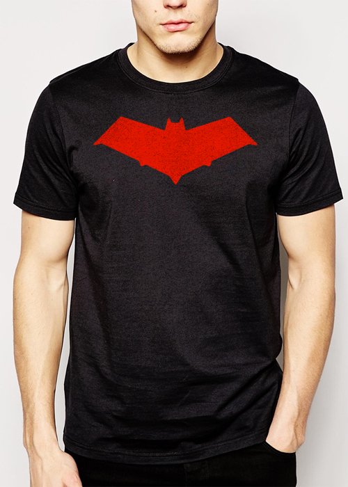 Best Buy Red Hood Logo Red Bat Symbol Jason Todd Men Adult T-Shirt Sz S-2XL