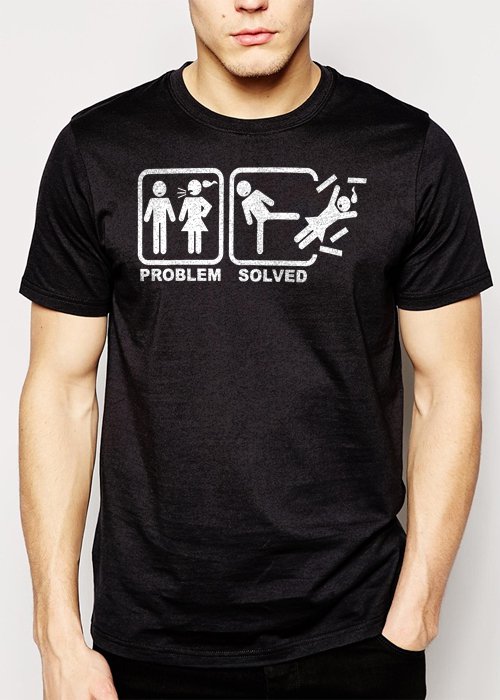 Best Buy Problem Solved Funny Couple Men Adult T-Shirt Sz S-2XL