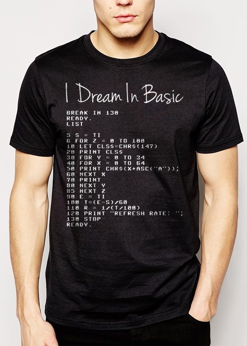 Best Buy Basic Programming Language Computer Men Adult T-Shirt Sz S-2XL