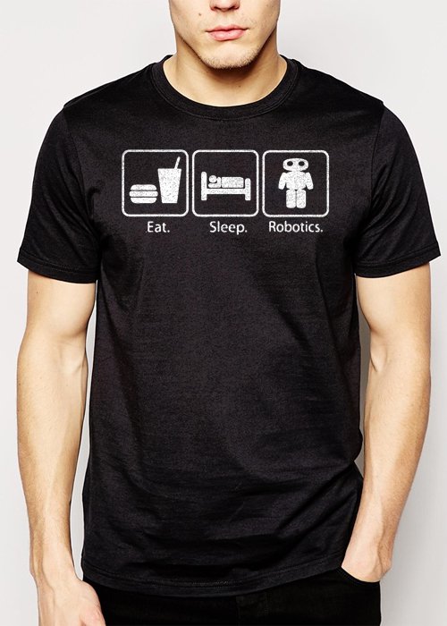 Best Buy Eat Sleep Robotics Nerd Geek Men Adult T-Shirt Sz S-2XL