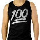 100 Emoji Music Tee Hip Hop Men Black Tank Top Sleeveless
