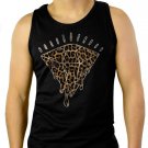Bleeding Melting Dripping Diamond Leopard Men Black Tank Top Sleeveless