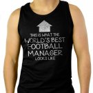 WORLD'S BEST Football Team Manager Men Black Tank Top Sleeveless