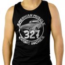 327 CI AMERICAN MUSCLE CAR GM CHEVY CAMARO Men Black Tank Top Sleeveless