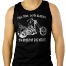 EMPTY BLADDER FUNNY MOTOCYCLE CHOPPER Men Black Tank Top Sleeveless