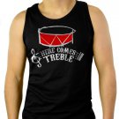 HERE COMES TREBLE TROUBLE MARCHING BAND TEACHER MUSIC Men Black Tank Top Sleeveless