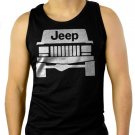 Jeep Cherokee Grill Men Black Tank Top Sleeveless