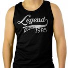 Legend Since 1985 30th Birthday Men Black Tank Top Sleeveless