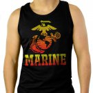 Marine Corps US United States Marines USMC Men Black Tank Top Sleeveless