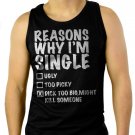 REASON'S WHY I'M SINGLE Men Black Tank Top Sleeveless
