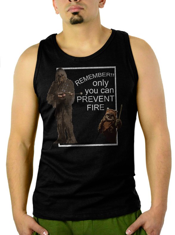 Star Wars Wookie Fire Men Black Tank Top Sleeveless