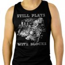 STILL PLAYS WITH BLOCK  CHEVY CAR TRUCK CLASSIC Men Black Tank Top Sleeveless