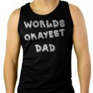 Worlds Okayest Dad Funny Holiday Gift Men Black Tank Top Sleeveless