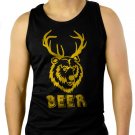 501 Beer Deer funny vintage bear drunk party college Men Black Tank Top Sleeveless