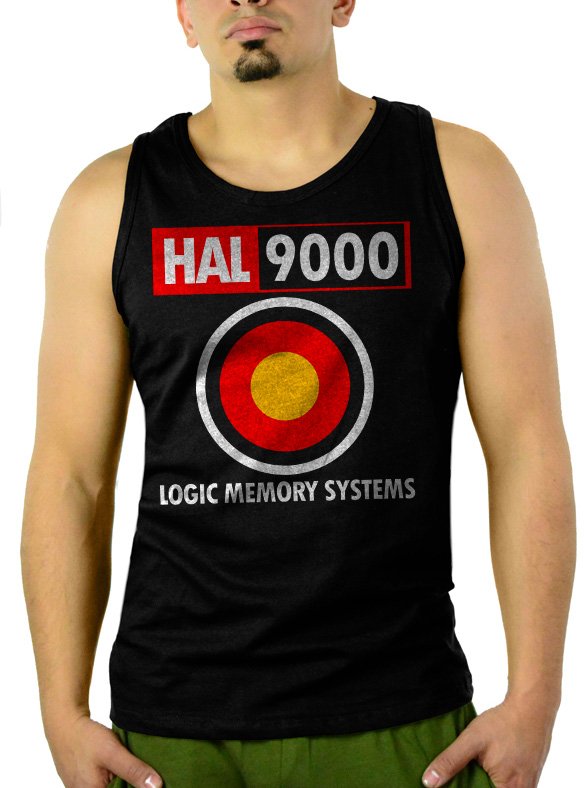 2001 Space Odyssey HAL 9000 Men Black Tank Top Sleeveless