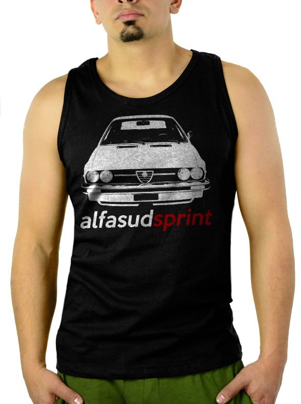 Alfa Romeo alfasud sprint retro Men Black Tank Top Sleeveless