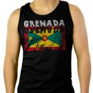 Grenada Flag Men Black Tank Top Sleeveless