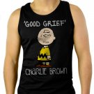 Peanuts Charlie Brown Men Black Tank Top Sleeveless