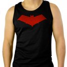 Red Hood Logo Red Bat Symbol Jason Todd Men Black Tank Top Sleeveless