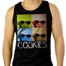 Sesame Street Cookie Monster Glasses Men Black Tank Top Sleeveless