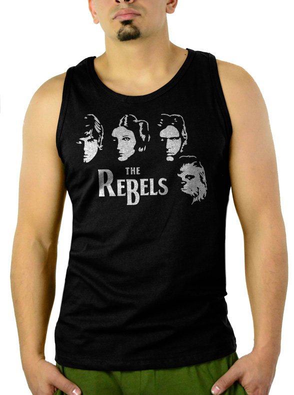 The Rebels Wars Star Luke, Leia, Han, Chewbacca Men Black Tank Top Sleeveless