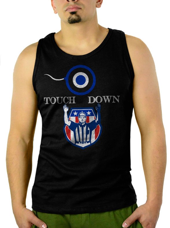 Touchdown Dad Football New Daddy Expecting Father Congratulations Men Black Tank Top Sleeveless