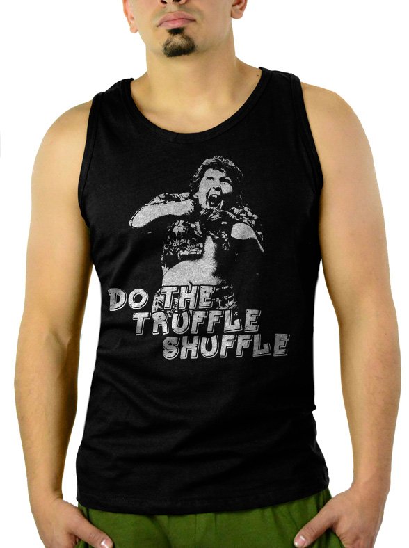 Truffle Shuffle chunk sloth goonies 80s movie Men Black Tank Top Sleeveless