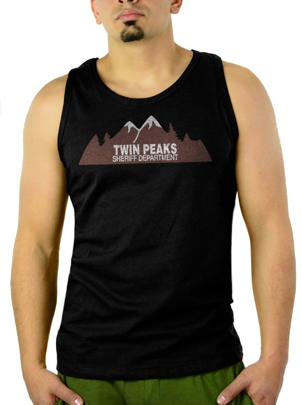 Twin Peaks Sheriff Department fire walk with me Men Black Tank Top Sleeveless