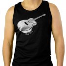 Acoustic Guitar Men Black Tank Top Sleeveless