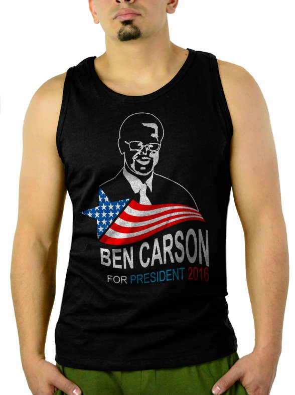 Ben Carson For President 2016 Men Black Tank Top Sleeveless