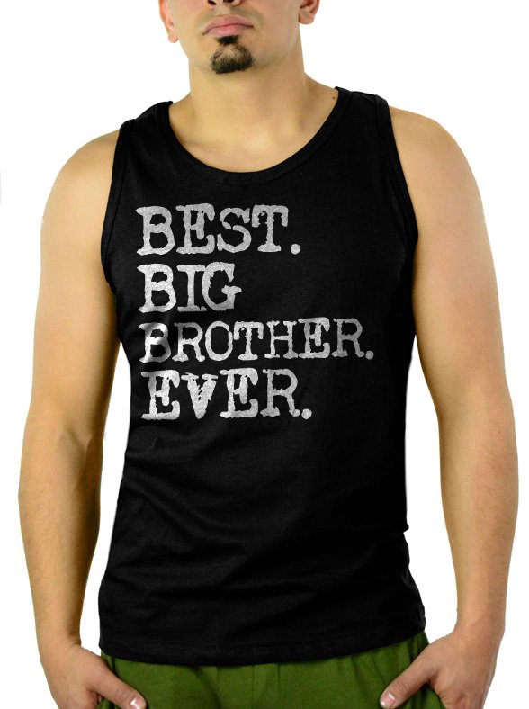 Boys Best Big Brother Ever Men Black Tank Top Sleeveless