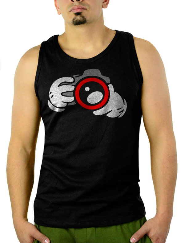 Camera photography photographer design Men Black Tank Top Sleeveless
