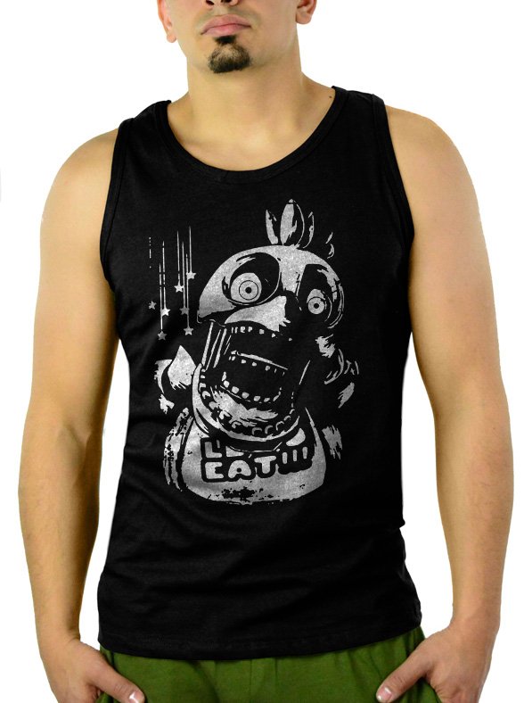 Chica FNAF Five Nights at Freddy's Horror Men Black Tank Top Sleeveless