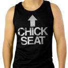 Chick Seat Funny Raunchy Christmas Men Black Tank Top Sleeveless