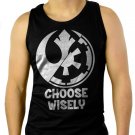Choose Wisely Rebel Alliance Imperial Forces Men Black Tank Top Sleeveless