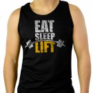Eat Sleep Lift Men Black Tank Top Sleeveless