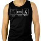 Eat Sleep Poop Funny Men Black Tank Top Sleeveless