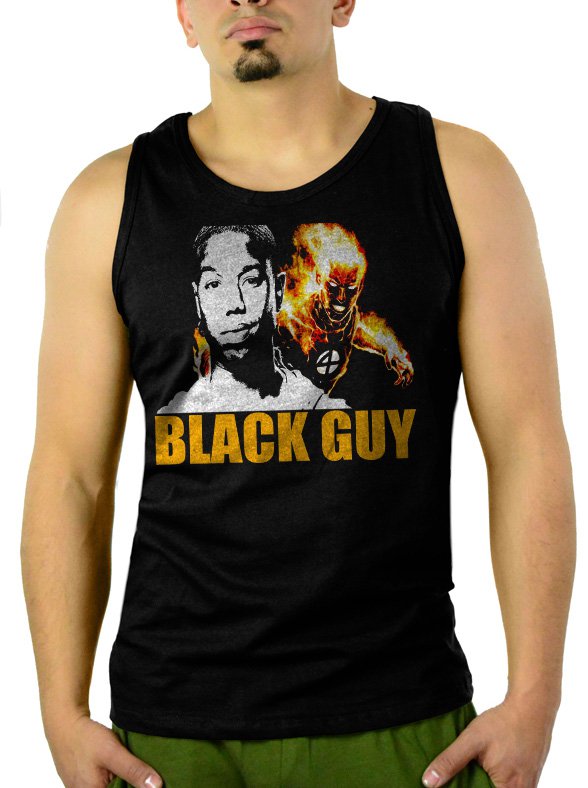 Fantastic Four Black Guy Men Black Tank Top Sleeveless
