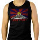 FREE TIBET Coexist Flag Dalai Lama Peace Human Rights Men Black Tank Top Sleeveless