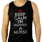 Keep Calm I'm Almost A Nurse  Men Black Tank Top Sleeveless