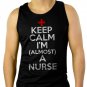 Keep Calm I'm Almost A Nurse Men Black Tank Top Sleeveless