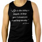 LIFE IS LIKE RIDING A BICYCLE Men Black Tank Top Sleeveless