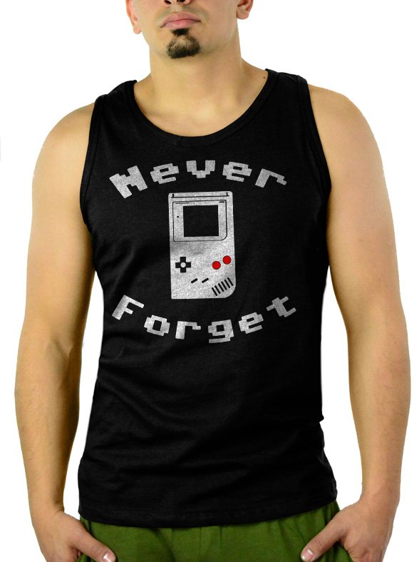 Never Forget Video Game Men Black Tank Top Sleeveless