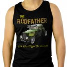 Old School Rodfather Hot Rat Rod Classic Car Men Black Tank Top Sleeveless