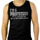 Professor University Funny Gift Men Black Tank Top Sleeveless