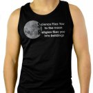 Science Flies You to the moon Religion flies you into buildings Men Black Tank Top Sleeveless
