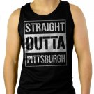 Straight Outta Pittsburgh Men Black Tank Top Sleeveless