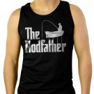 The Rodfather Pun Parody Fishing Men Black Tank Top Sleeveless