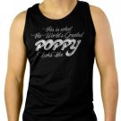 WORLD'S GREATEST POPPY LOOKS LIKE Men Black Tank Top Sleeveless