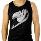 Anime Fairy Tail Guild Mark Cosplay Men Black Tank Top Sleeveless